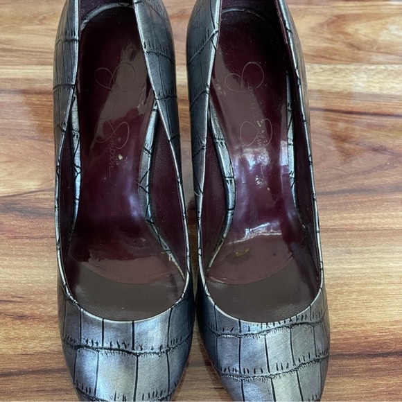 Jessica Simpson Gray Quilted Heels - Picture 2 of 5